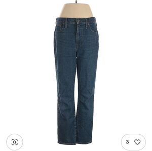 Madewell Blue Denim with Tan Stitching